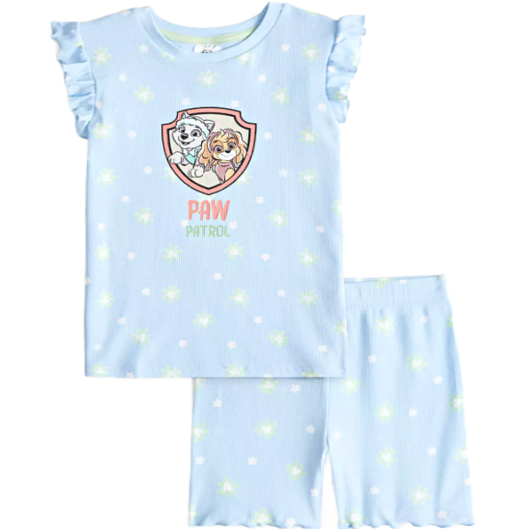Paw Patrol | Blue Shortie Pyjamas | Little Gecko