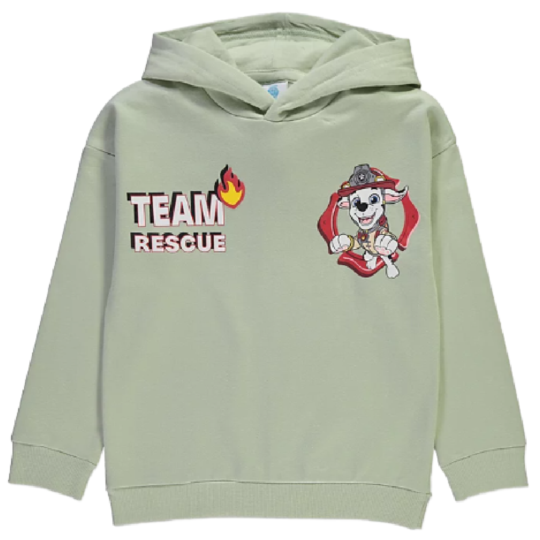 Paw Patrol | Green Hooded Sweatshirt | Little Gecko