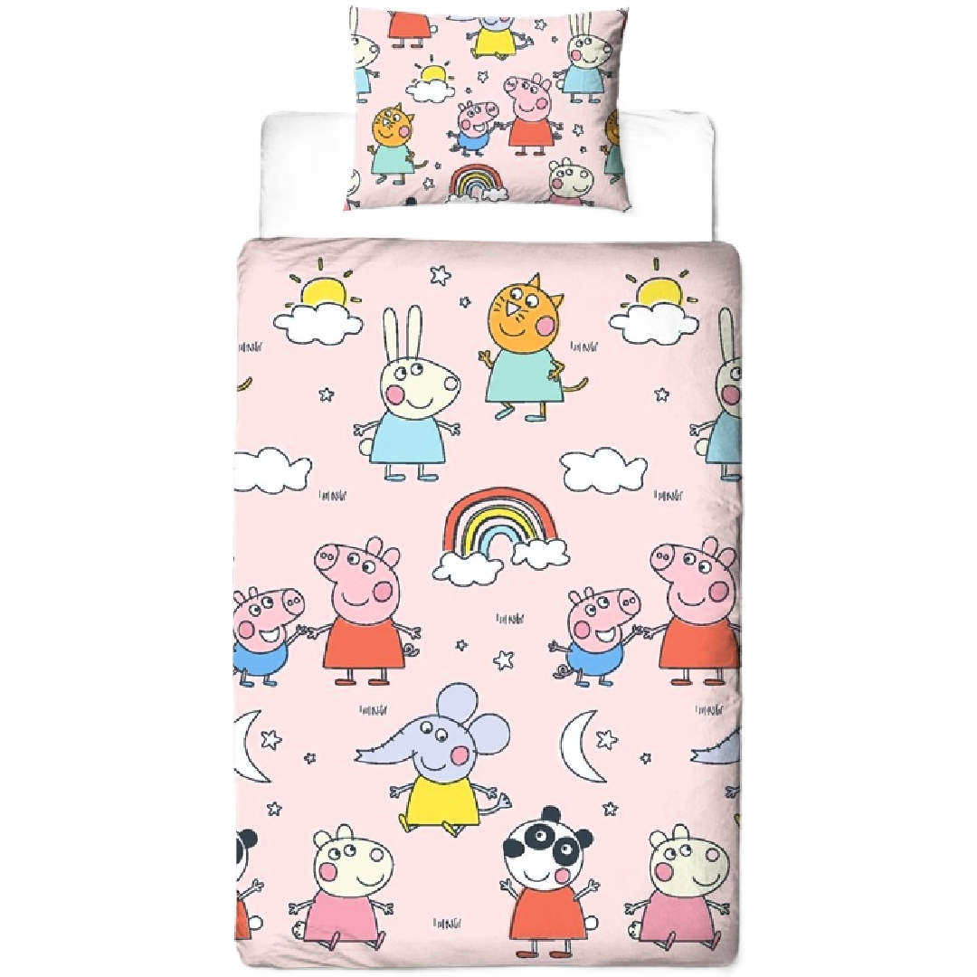 Peppa Pig | Playful Single Bed Quilt Cover Set | Little Gecko