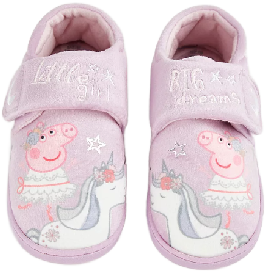 Peppa Pig | Lilac Unicorn Slippers | Little Gecko