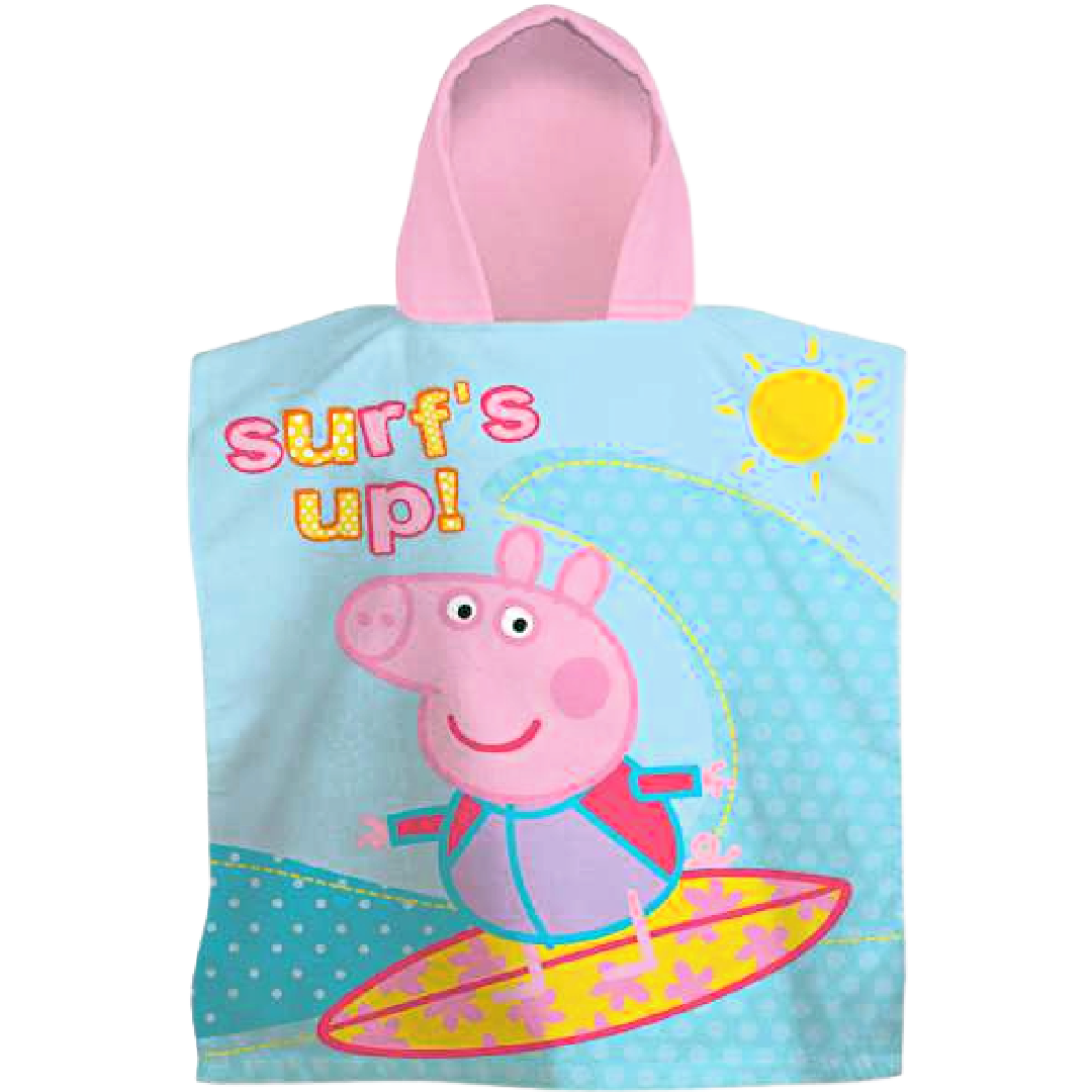 Peppa Pig | Peppa Pig & George Diving Hooded Towel | Little Gecko