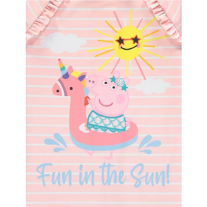 Peppa Pig | Pink Sunsuit & Hat Set | Little Gecko