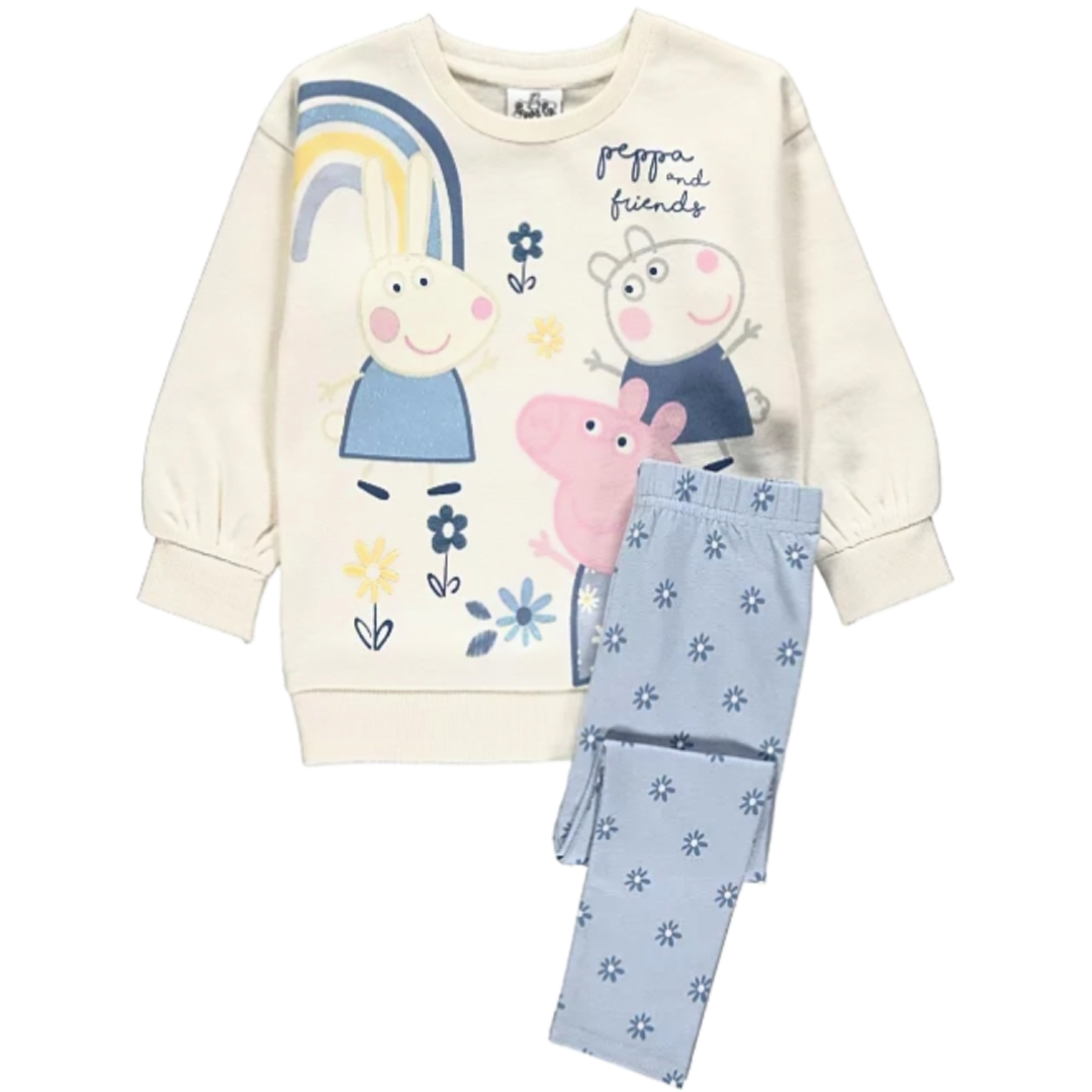 Peppa Pig | Peppa Pig & Friends Sweatshirt & Jogging Pants Set | Little Gecko