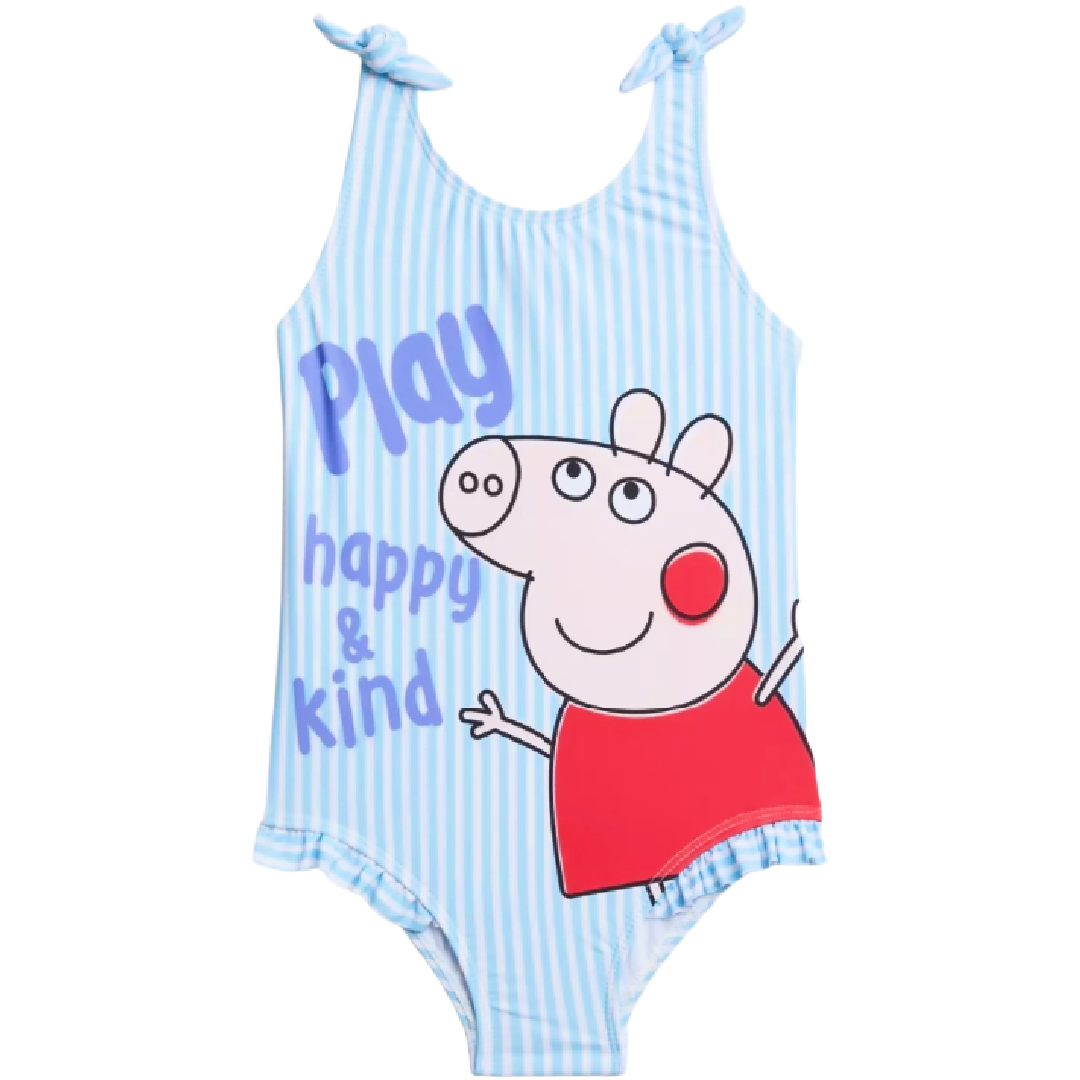 Peppa Pig | Blue Stripe Swimsuit | Little Gecko