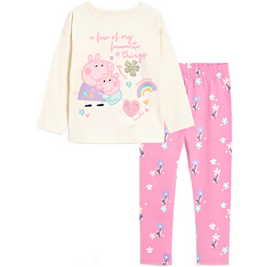 Peppa Pig | Long Sleeve T-Shirt & Leggings Set | Little Gecko
