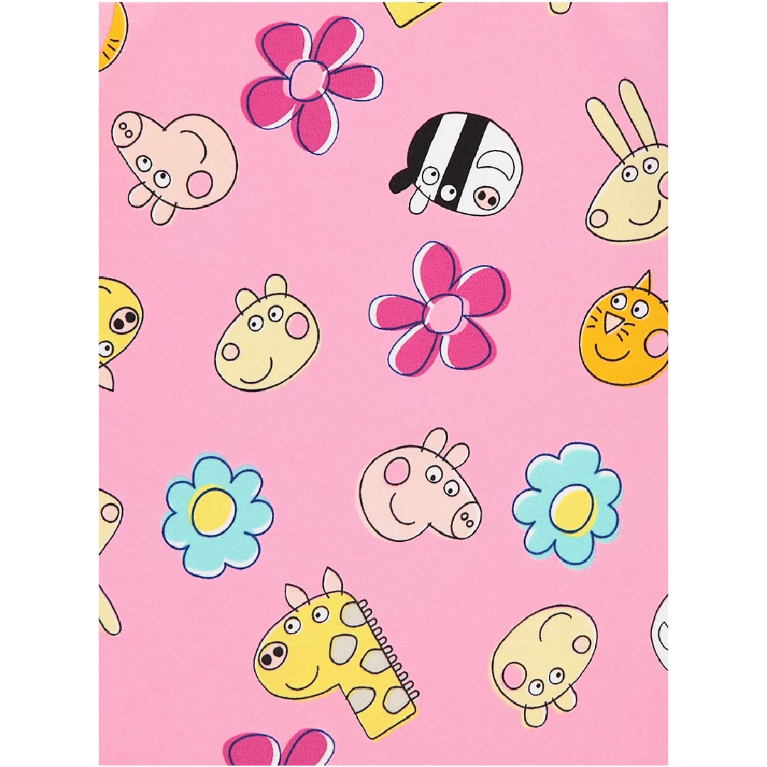 Peppa Pig | Pink Floral Shortie Pyjamas | Little Gecko
