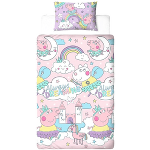 Peppa Pig | Bedtime Single Bed Quilt Cover Set | Little Gecko