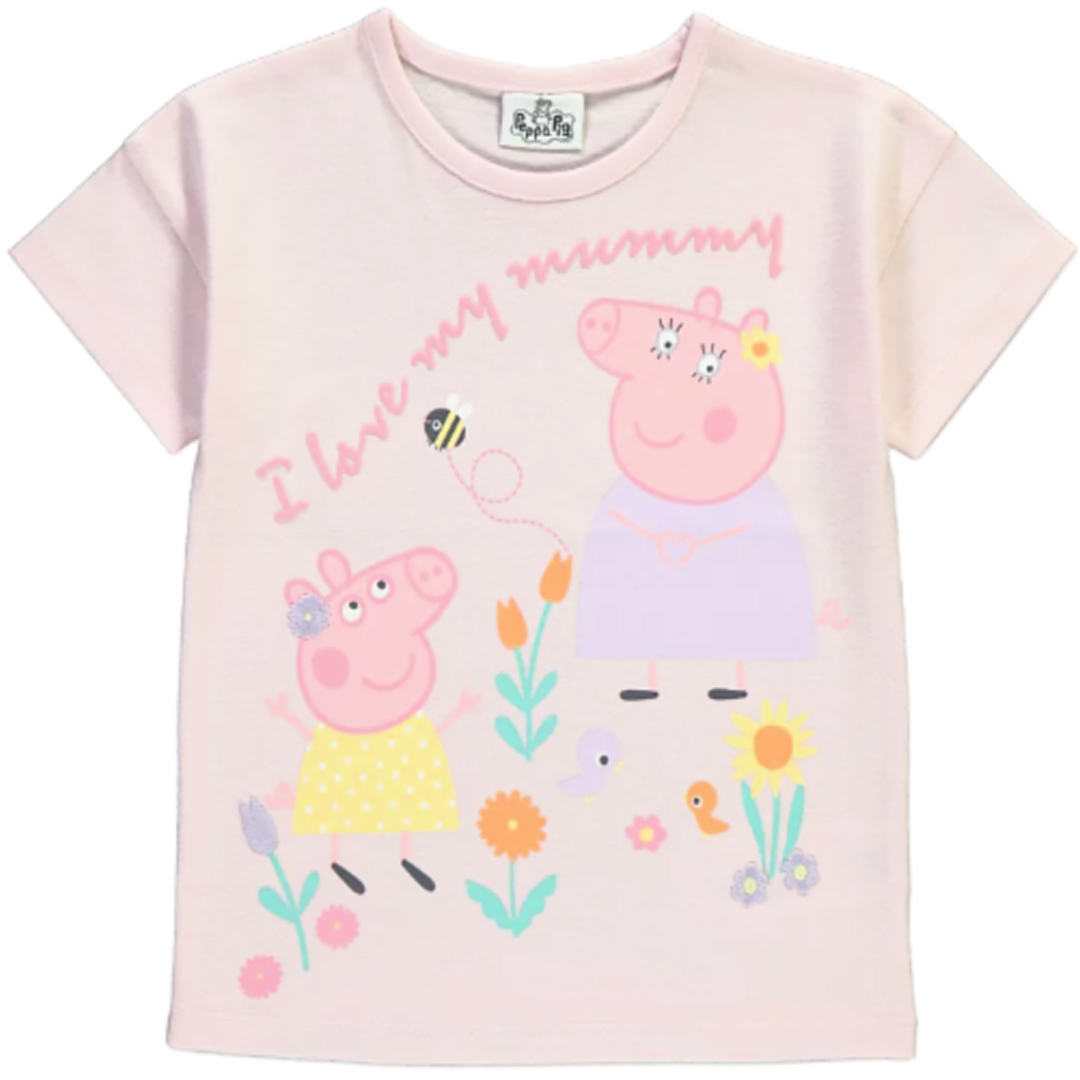 Peppa Pig | Pink T-Shirt | Little Gecko