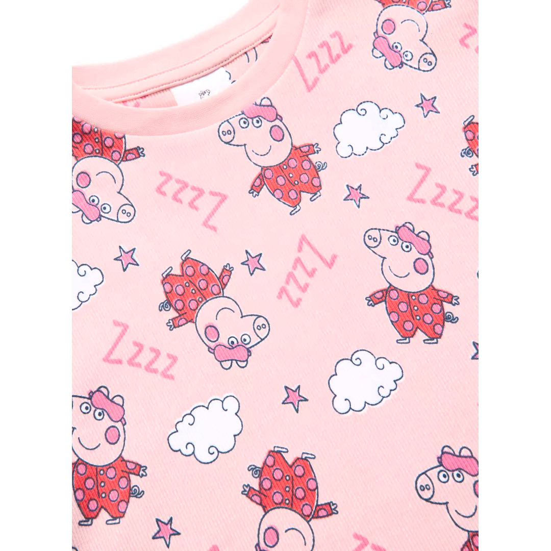 Peppa Pig | Pink Shortie Pyjamas | Little Gecko
