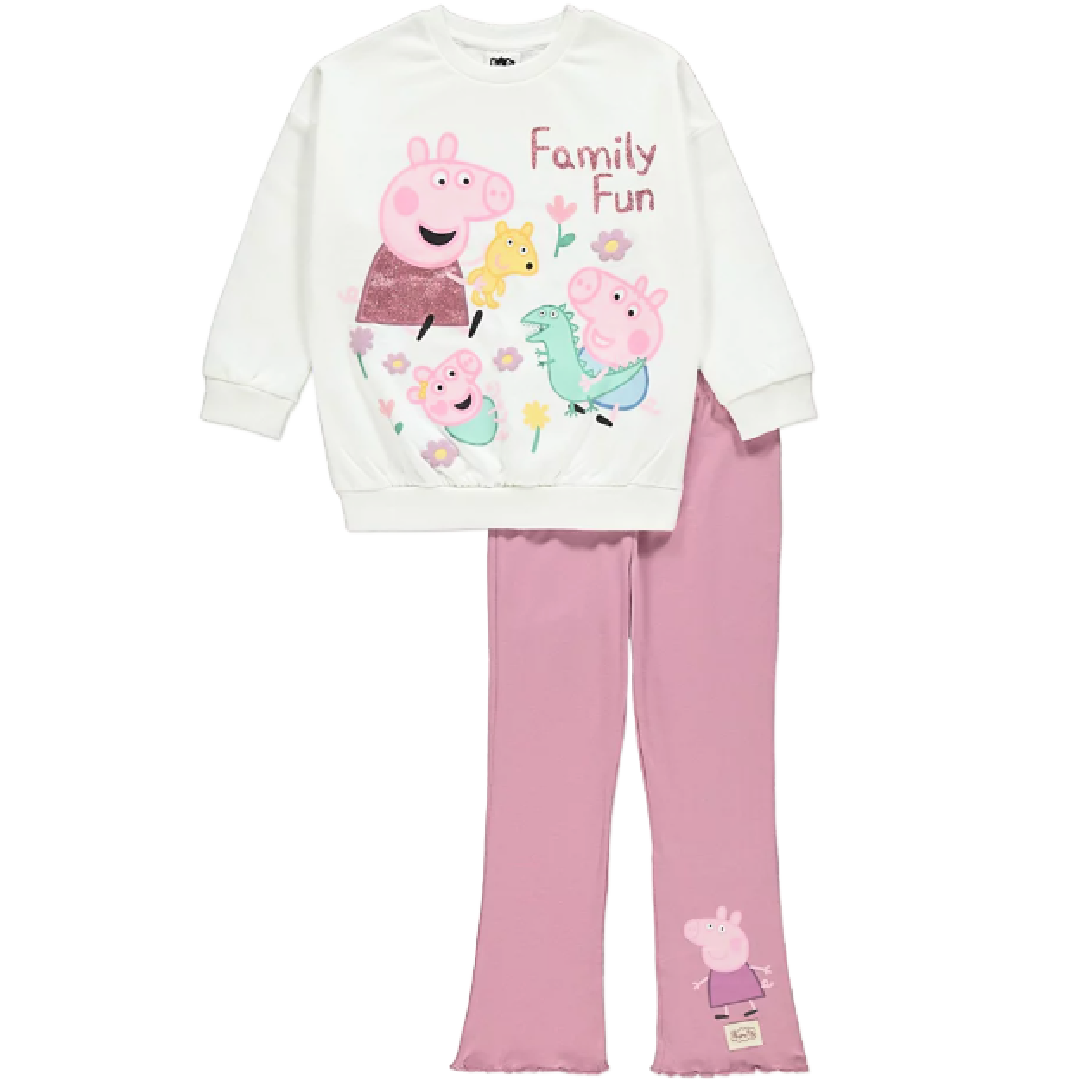 Peppa Pig | Sweatshirt & Flared Leggings Set | Little Gecko