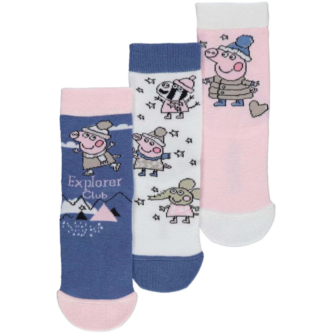 Peppa Pig | 3pk Socks | Little Gecko