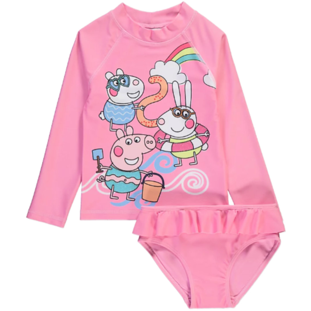 PEPPA PIG 2 Piece Pink Swimsuit
