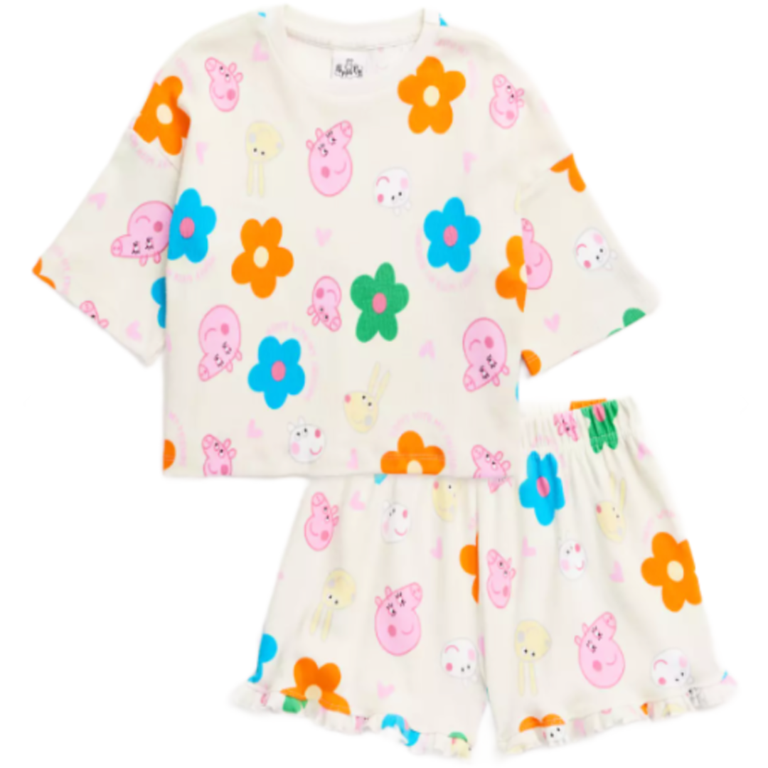 Peppa Pig | Flower Pyjama Set | Little Gecko