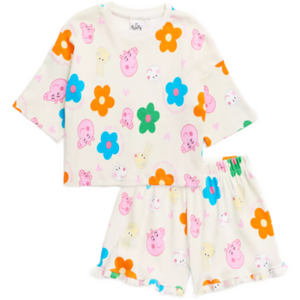 Peppa Pig | Flower Pyjama Set | Little Gecko