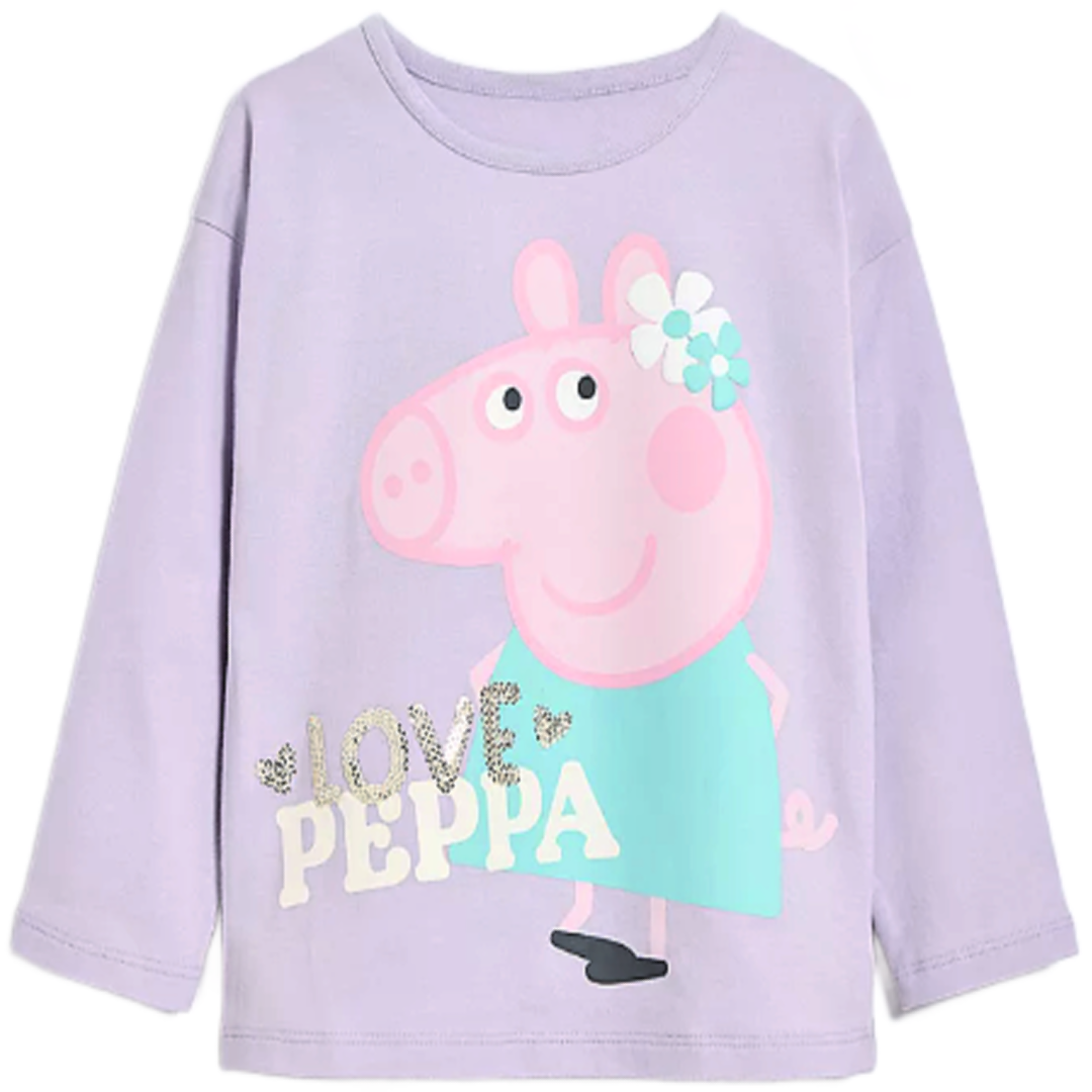 Peppa Pig | Lilac T-Shirt | Little Gecko