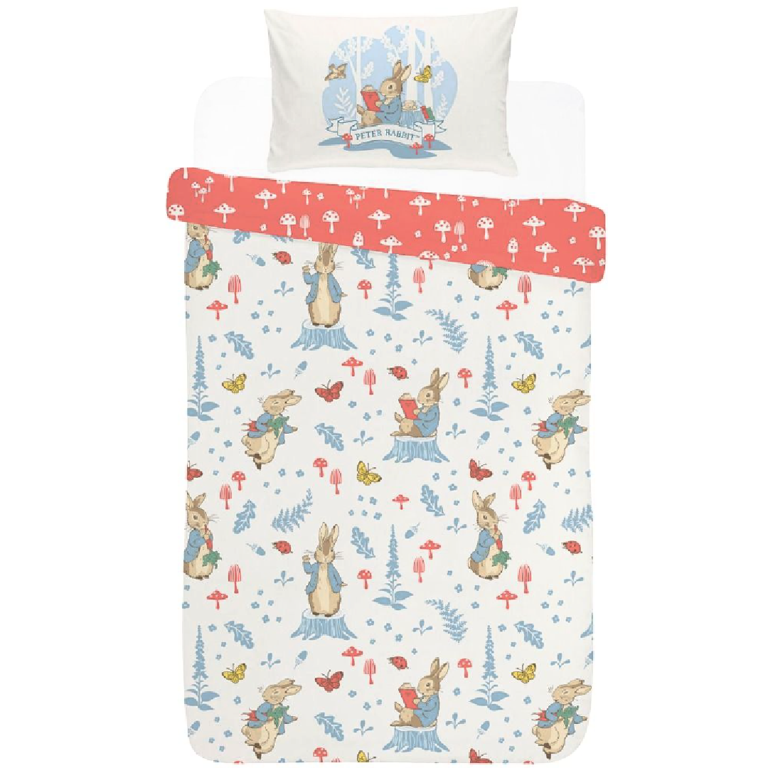 Peter Rabbit | Toddler/Cot Bed Quilt Cover Set - Forest Life | Little Gecko