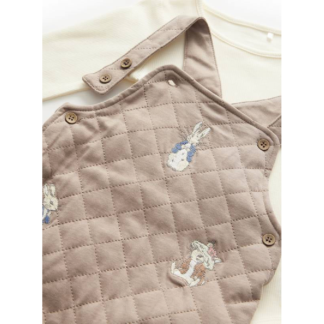 Peter Rabbit | Quilted Dungarees & Bodysuit Set | Little Gecko