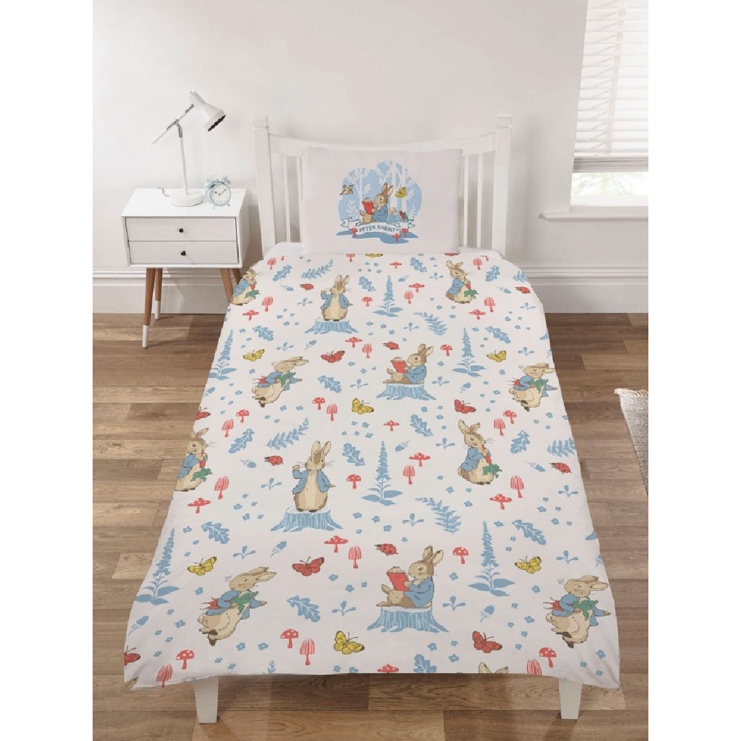 Peter Rabbit | Toddler/Cot Bed Quilt Cover Set - Forest Life | Little Gecko