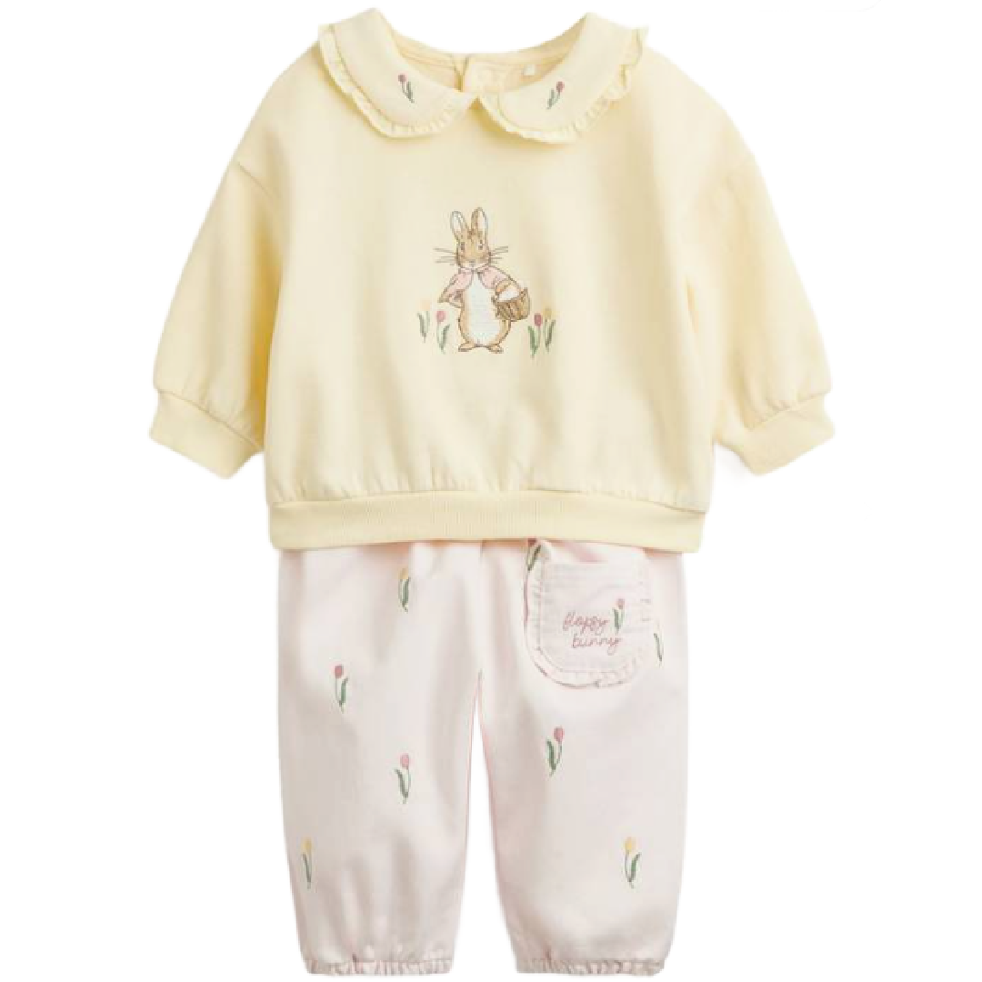 PETER RABBIT Yellow Sweatshirt & Pants Set