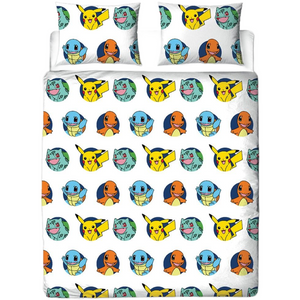 Pokémon | Gotta Double/Queen Bed Quilt Cover Set | Little Gecko