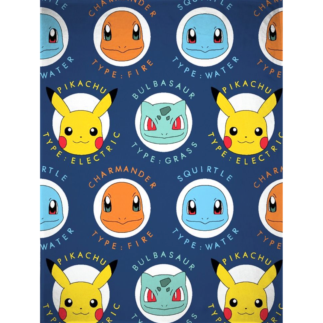 Pokémon | Gotta Coral Fleece Blanket | Little Gecko