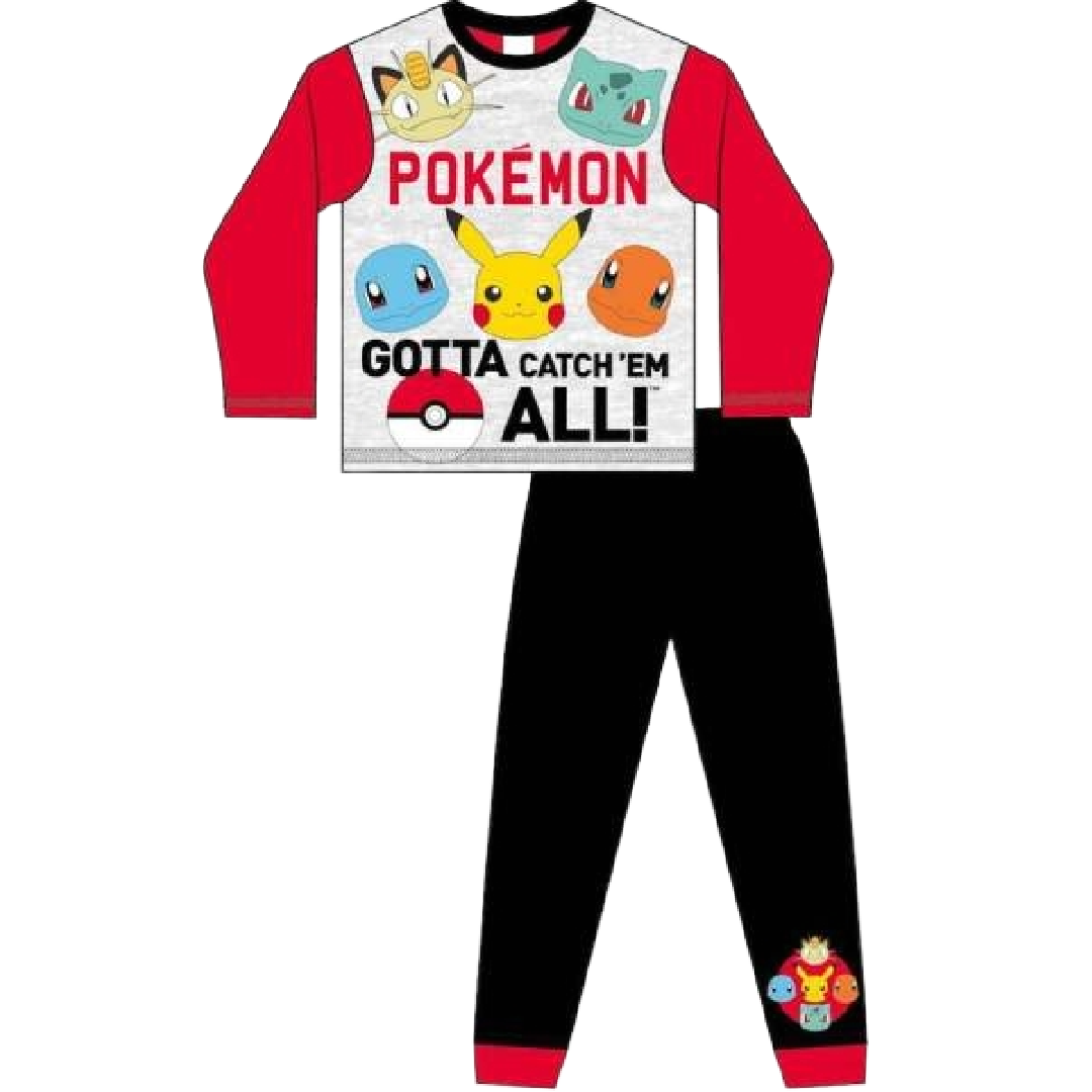 Pokémon | Red/Black Pyjamas | Little Gecko