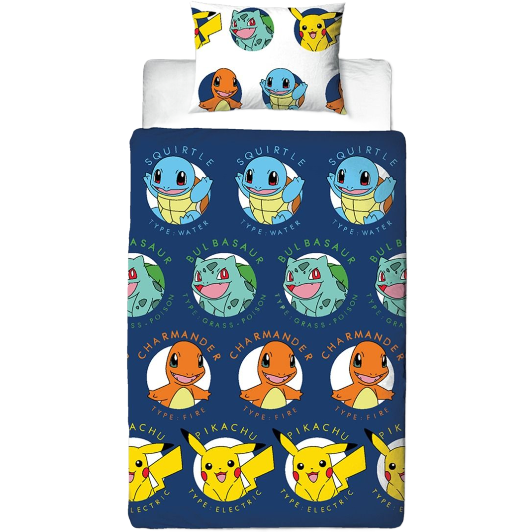 Pokémon | Gotta Double/Queen Bed Quilt Cover Set | Little Gecko