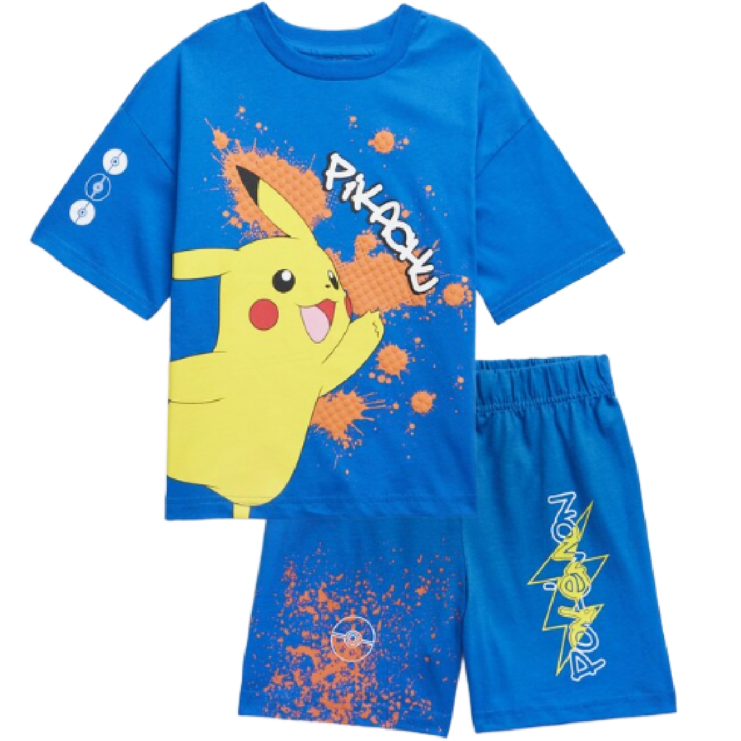 Pokémon | Blue Short Pyjamas | Little Gecko