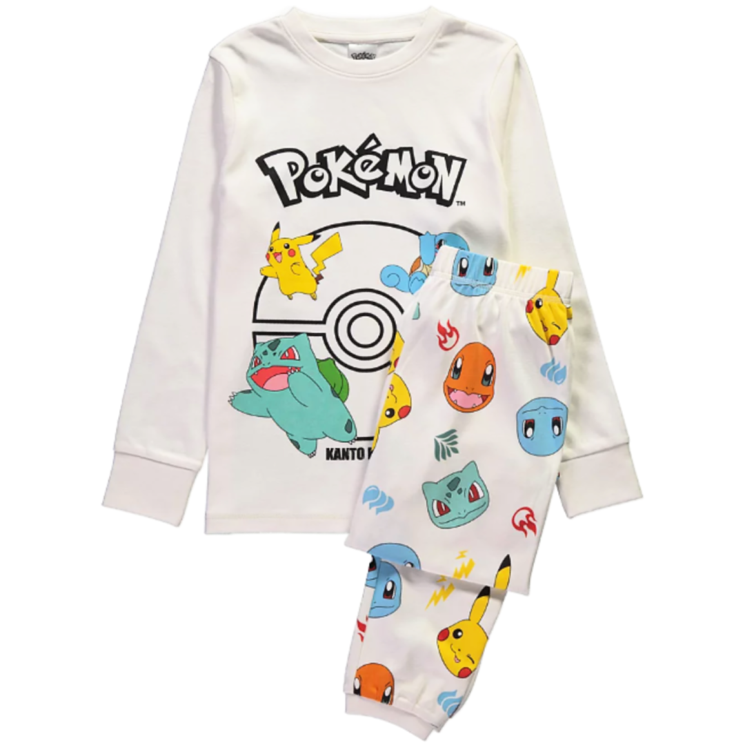 Pokémon | Cream Long Pyjamas | Little Gecko