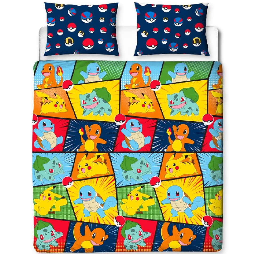 Pokémon | Retro Single Bed Quilt Cover Set | Little Gecko