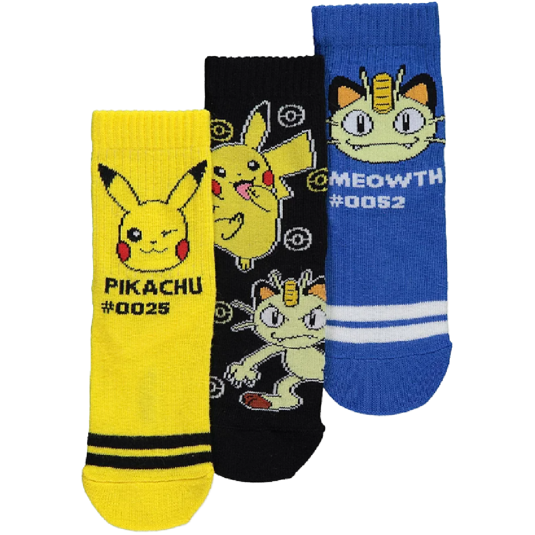 POKÉMON 3 Pack Crew Socks