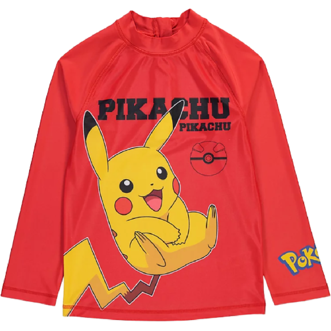 Pokémon | Red Rashie Swim Top | Little Gecko