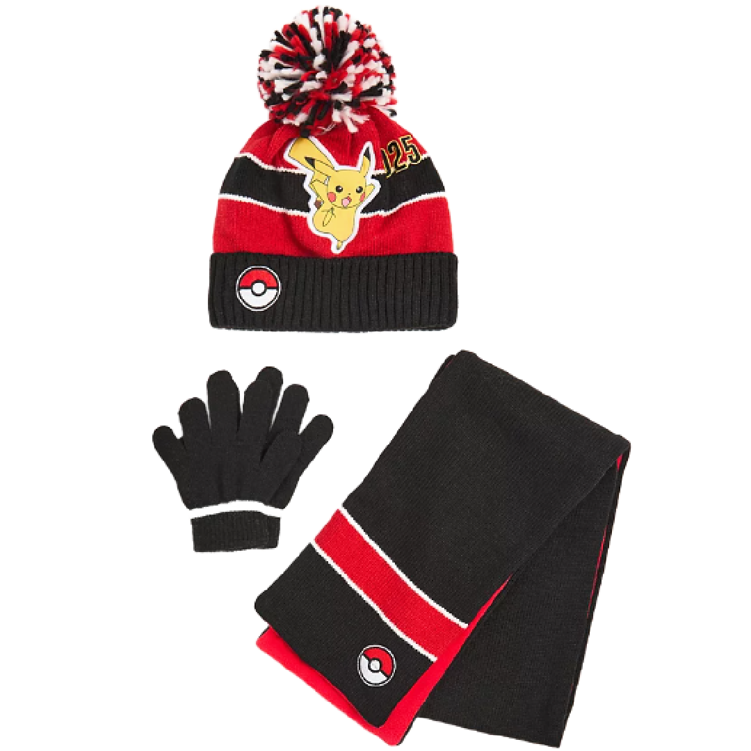Pokémon | Beanie Scarf & Gloves Set | Little Gecko