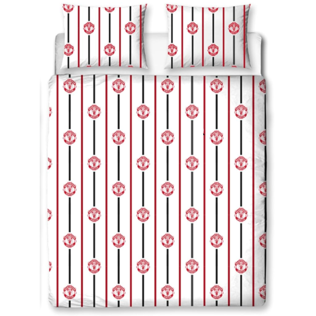 Premier League | Manchester United FC Double/Queen Bed Quilt Cover Set - Crest | Little Gecko