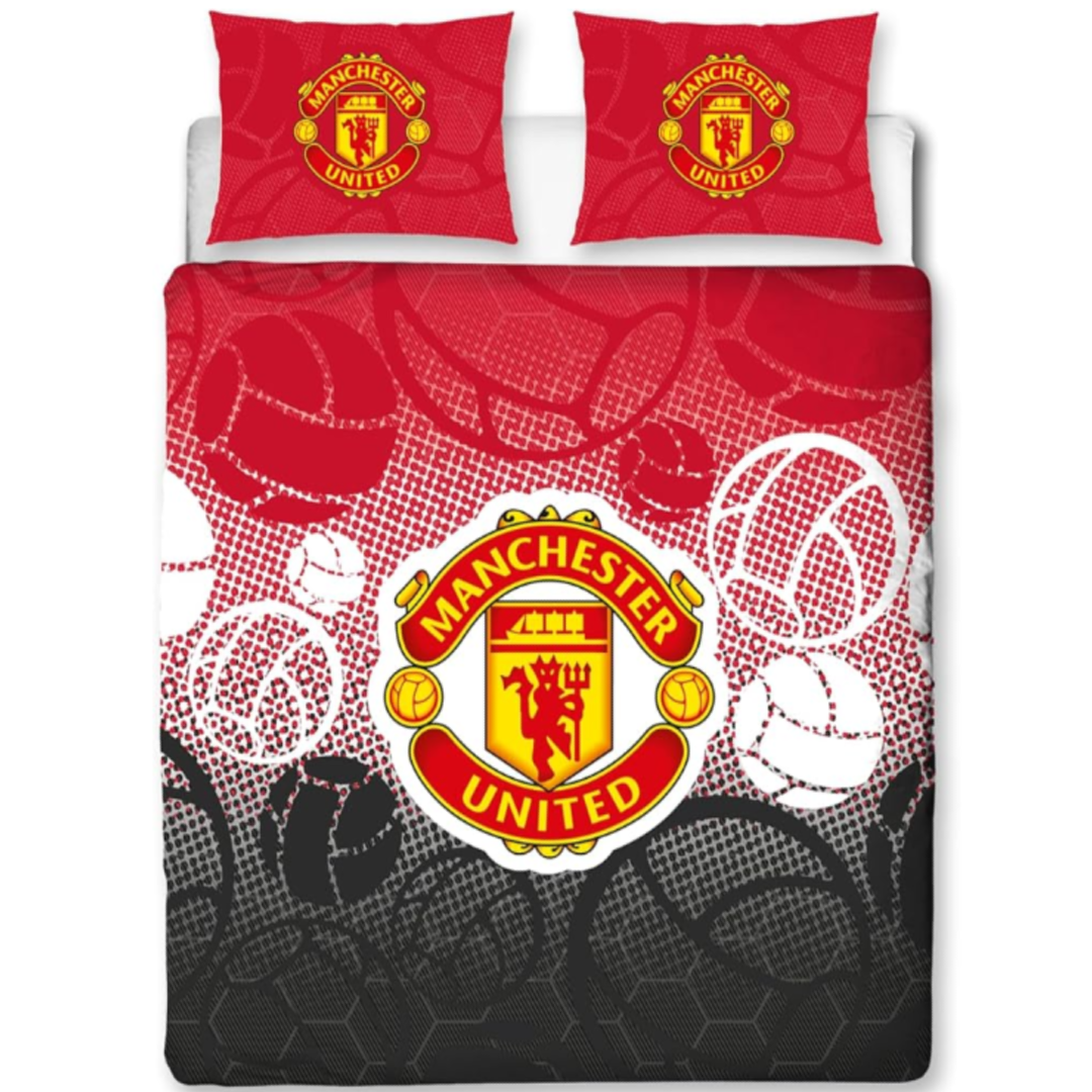 Premier League | Manchester United FC Double/Queen Bed Quilt Cover Set - Crest | Little Gecko