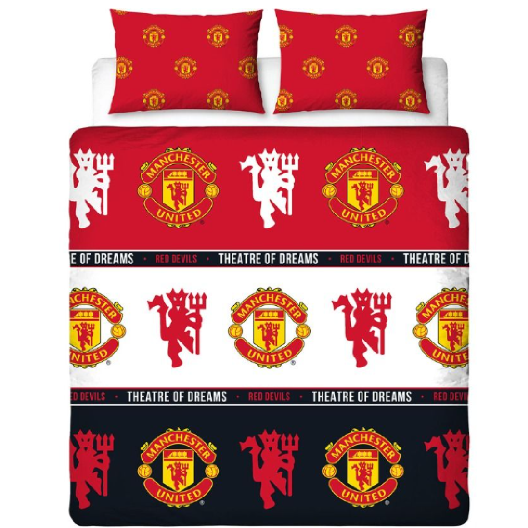 Premier League | Manchester United FC Match Double/Queen Bed Quilt Cover Set | Little Gecko