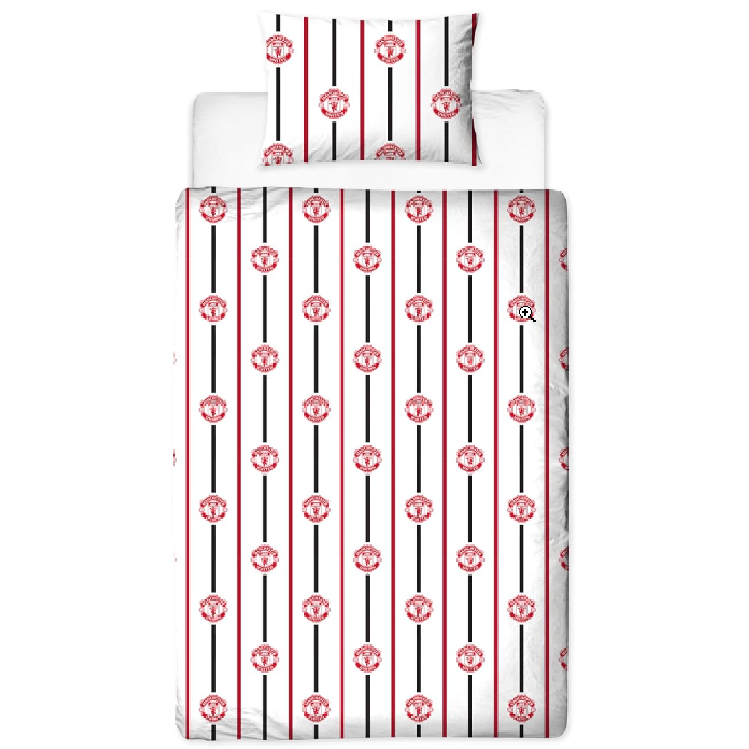 Premier League | Manchester United FC Single Bed Quilt Cover Set - Crest | Little Gecko