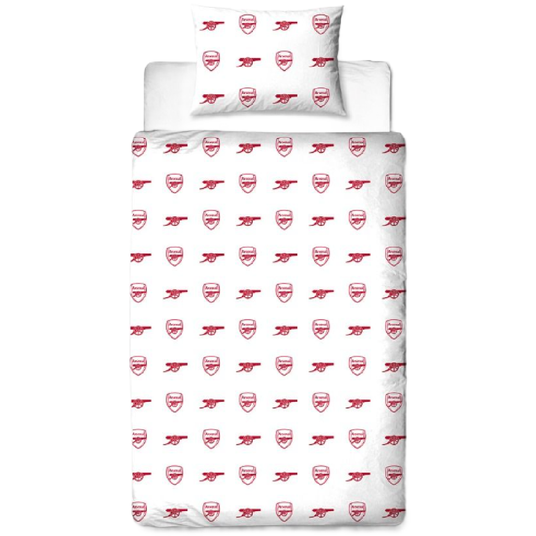 Premier League | Arsenal FC Single Bed Quilt Cover Set - Lightning | Little Gecko