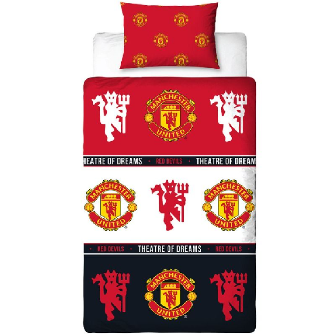 Premier League | Manchester United FC Match Single Bed Quilt Cover Set | Little Gecko