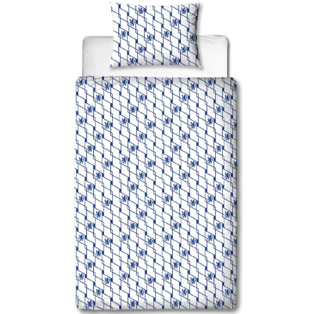 Premier League | Chelsea FC Single Bed Quilt Cover Set - Geometric | Little Gecko