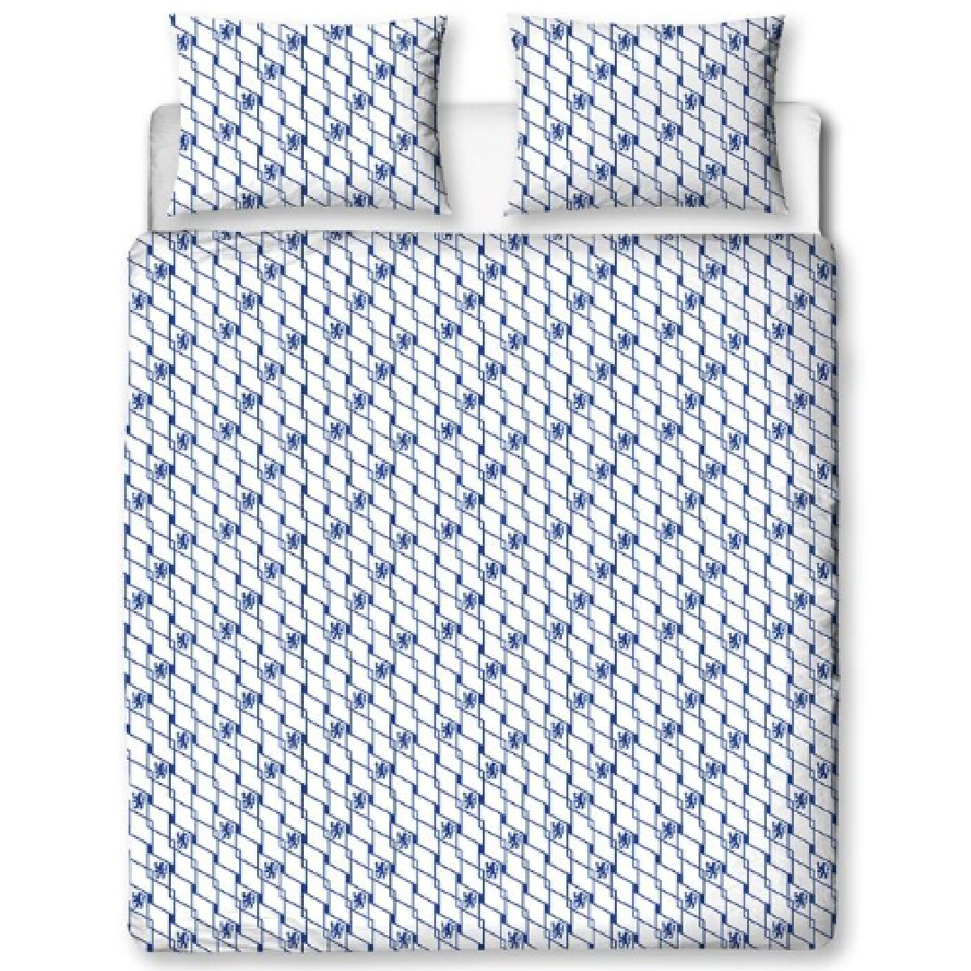 Premier League | Chelsea FC Double/Queen Bed Quilt Cover Set - Geometric | Little Gecko