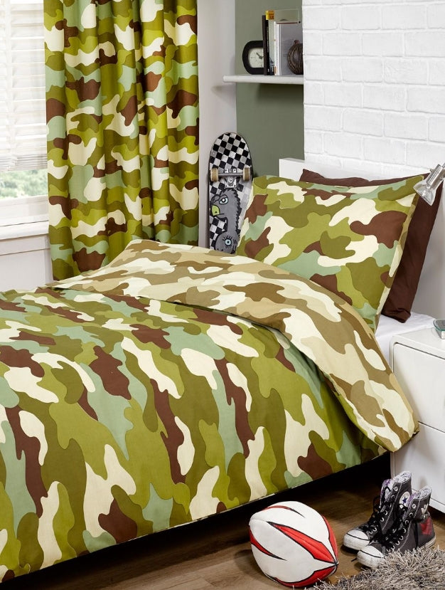 ARMY CAMOUFLAGE Double/Queen Bed Quilt Cover Set