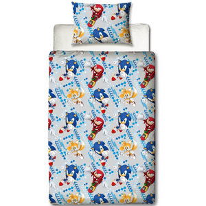 Sonic The Hedgehog | Bounce Single Bed Quilt Cover Set | Little Gecko