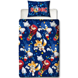 Sonic The Hedgehog | Bounce Single Bed Quilt Cover Set | Little Gecko