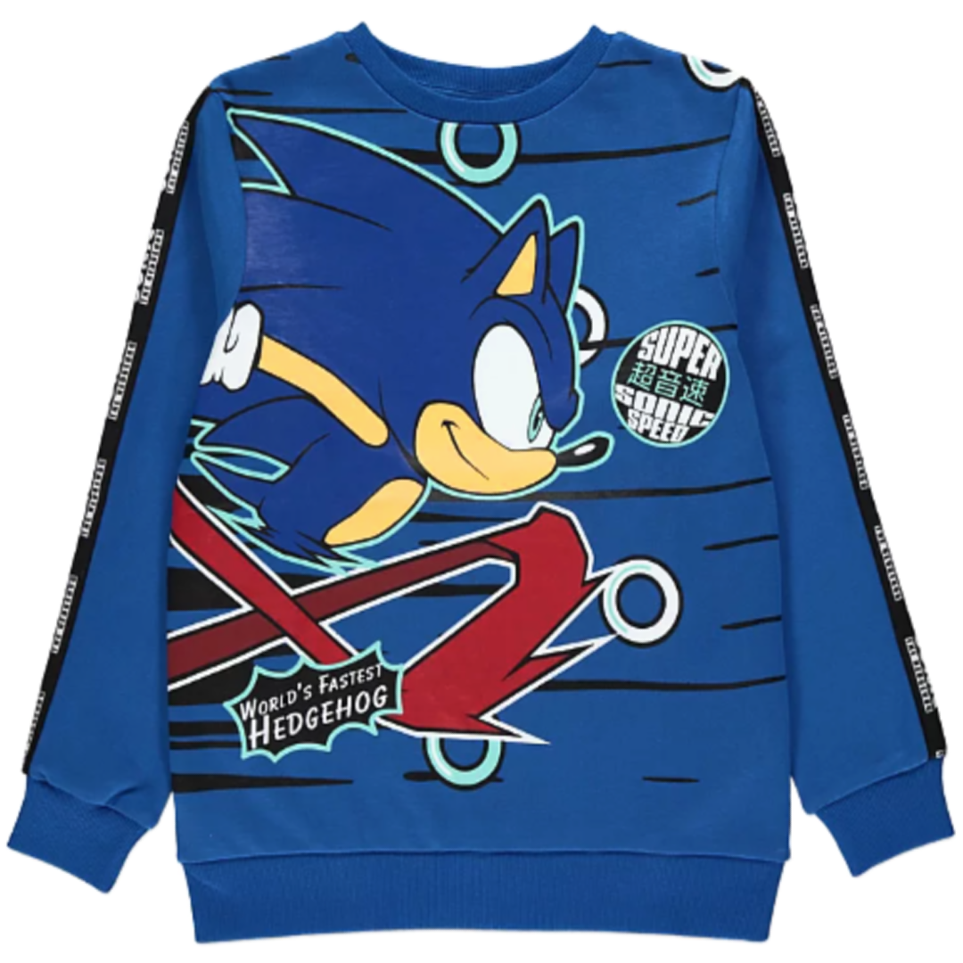 Sonic The Hedgehog | Blue Sweatshirt | Little Gecko