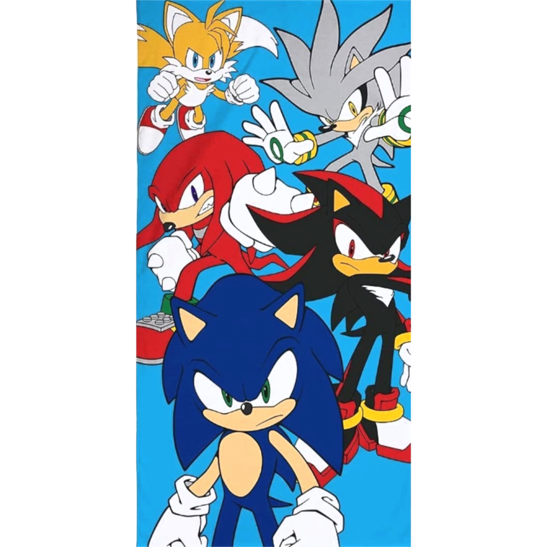 Sonic The Hedgehog | Stars Towel | Little Gecko
