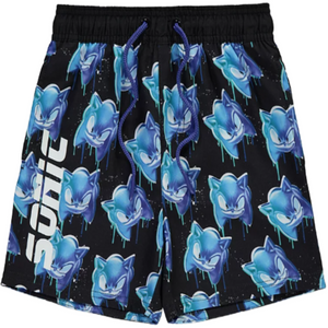 Sonic The Hedgehog | Blue/Black Boardshorts | Little Gecko