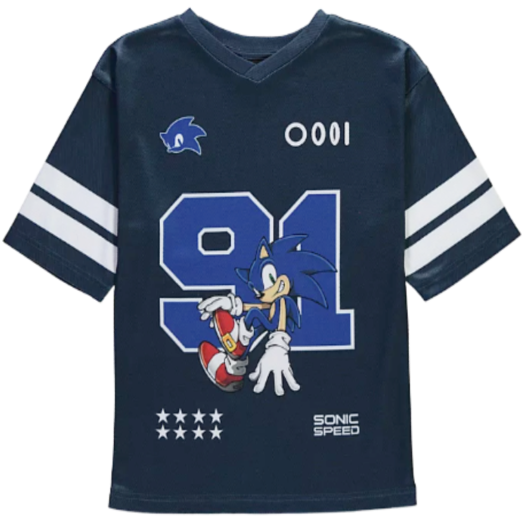 Sonic The Hedgehog | Navy Short Sleeve T-Shirt | Little Gecko