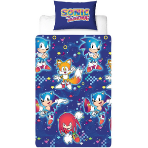 Sonic The Hedgehog | Liquid Single Bed Quilt Cover Set | Little Gecko