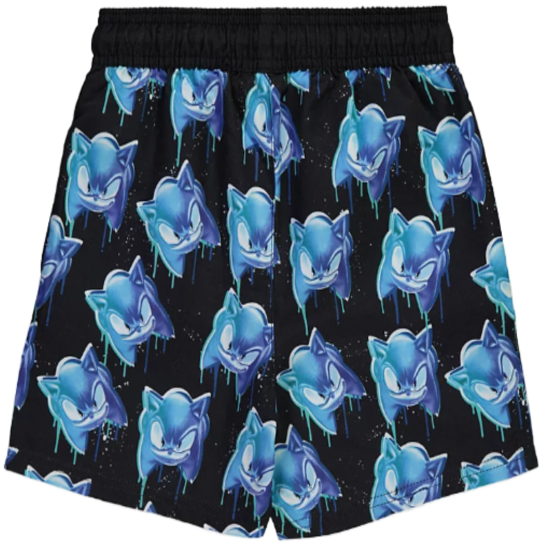 Sonic The Hedgehog | Blue/Black Boardshorts | Little Gecko